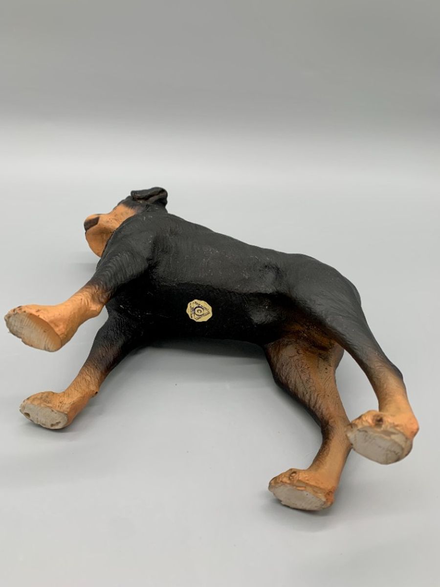 Vintage Beeld Rottweiler Handbeschilderd Italië image 7
