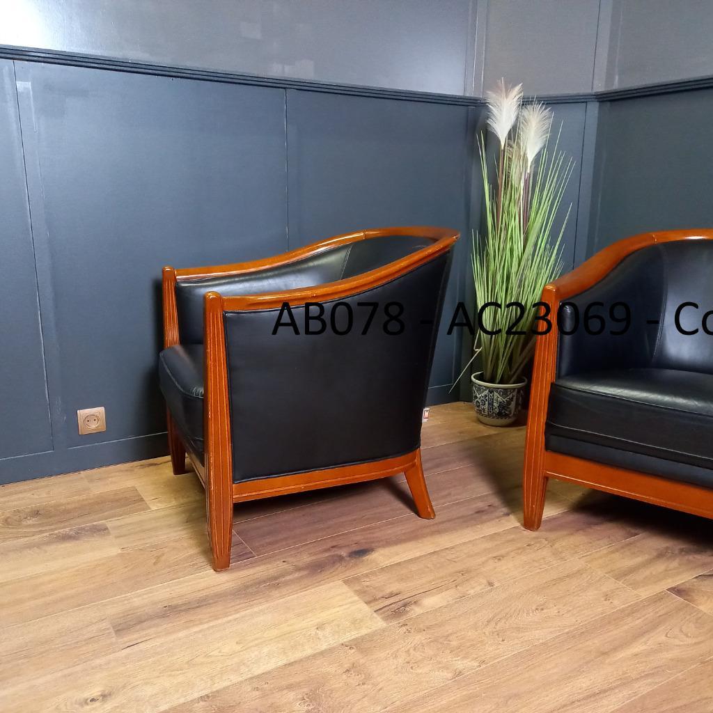 Donkerblauwe Vintage Clubfauteuil 2 Stuks Prijs P/St image 4