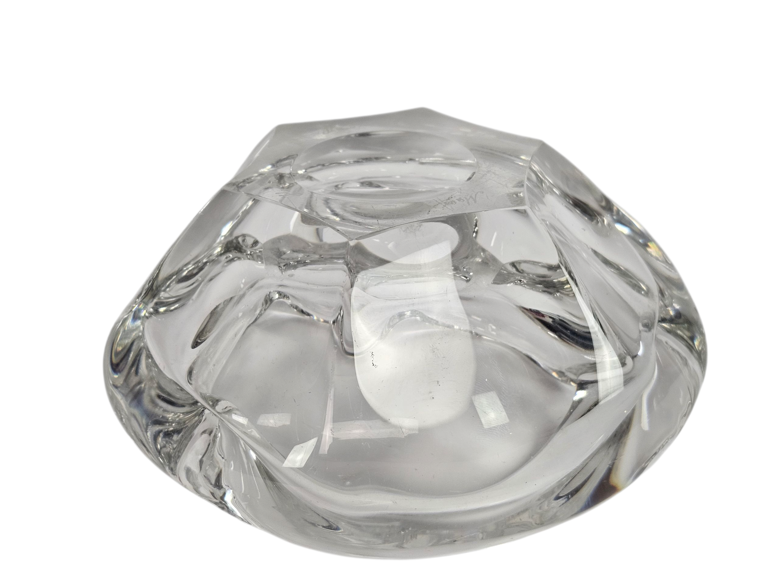 Kristalunie Maastricht - Max Verboeket - Transparant Dubbelwandige Vaas - 1960´s image 5