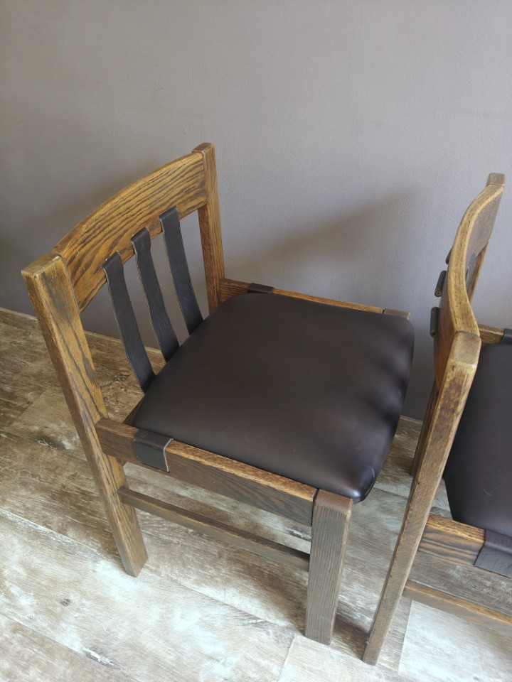 Vintage Brutalist Eetkamerstoelen image 5