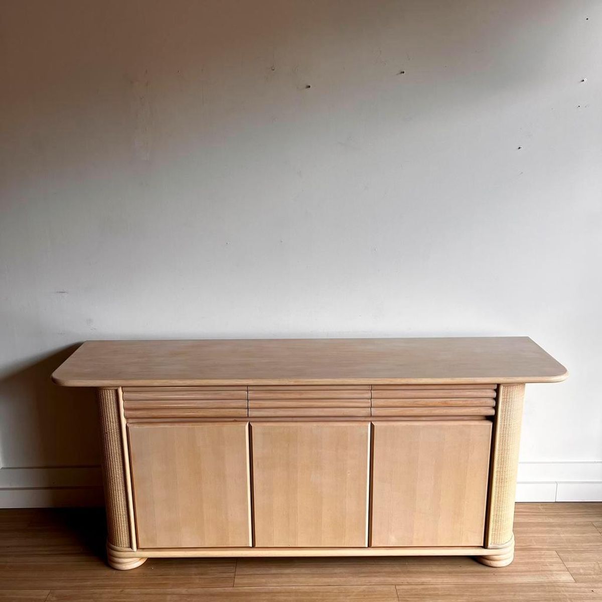 Sale Italiaans Bamboe Rotan Sideboard Dressoir Vintage image 10