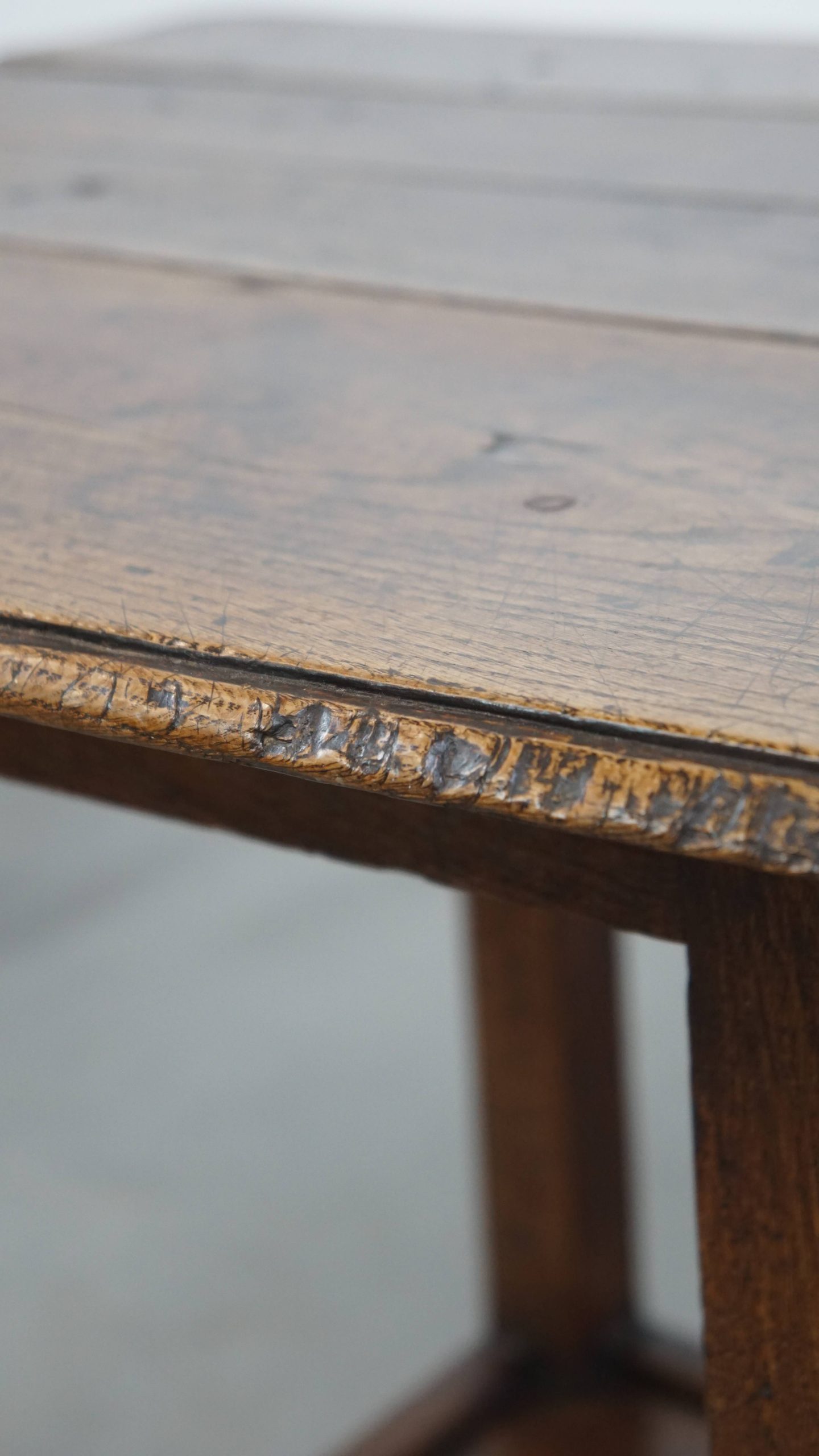 Zeldzame En Originele Antieke Engelse Eikenhouten Bijzettafel/ Center Table Uit Eind 18e Eeuw image 13