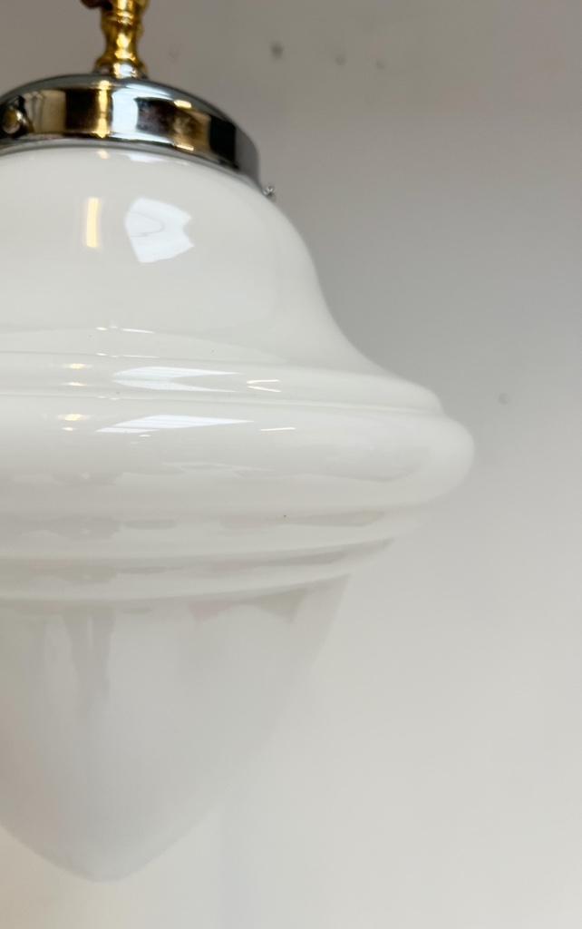 Opaalglazen Art Deco Plafondlamp Uit De 1960’s image 5