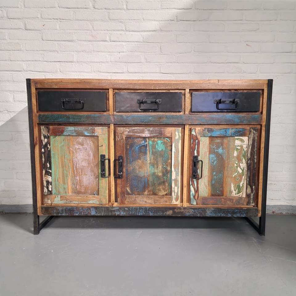 Industriële Reclaimed Houten Kast image 4