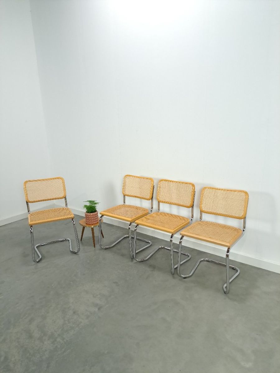 Italiaanse Webbing Set Stoelen Met Chromen Buisframe image 7