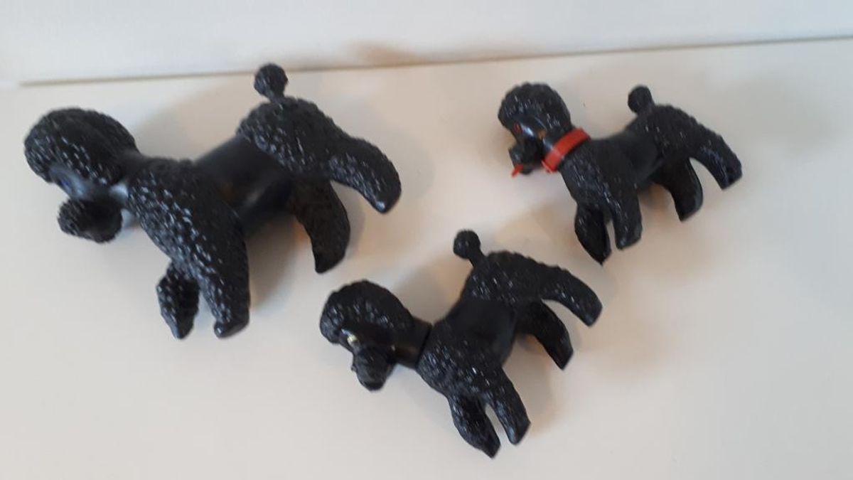 Fifties Vintage Speelgoed Poedel Poedels Plastic Jaren 50 image 3