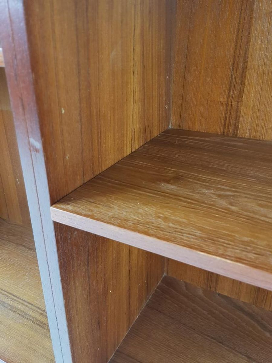 Vintage Deens Vakken Kastje Boeken Teak Hout Fineer image 5