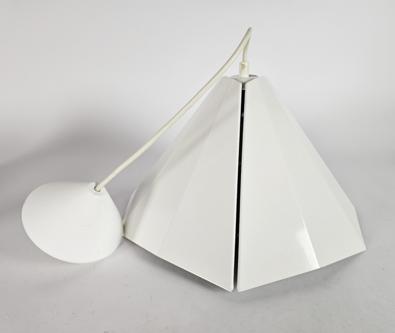 D - L Lampen Holland - Pyramide Hanglamp - Metaal - Wit - 80S image 4