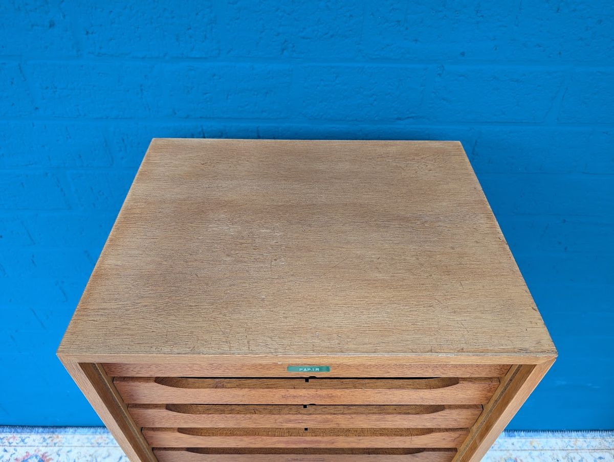 Vintage Eiken Archiefkast, Jaren 60 image 10