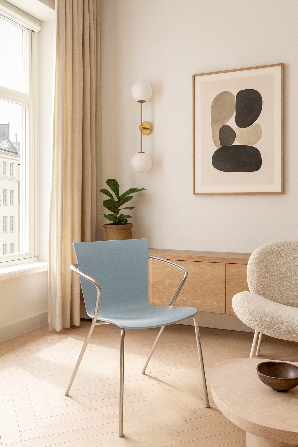 Fritz Hansen Stapelbare Stoelen - Lichtblauw image 3