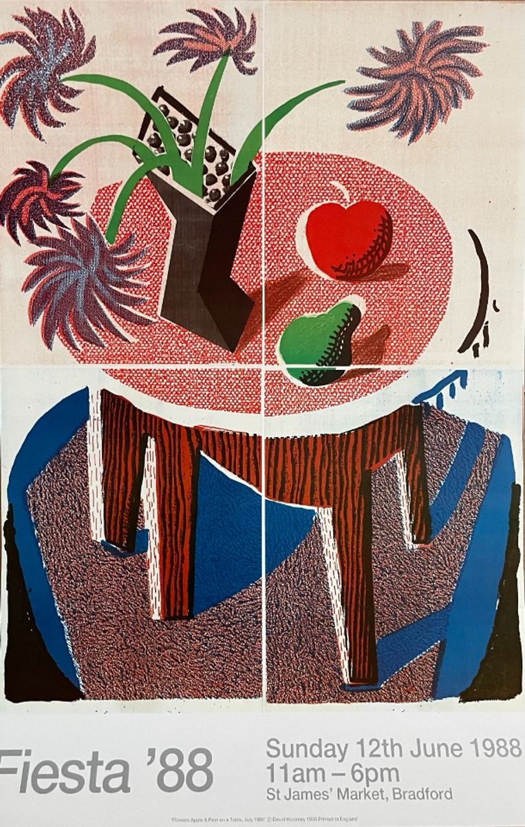 David Hockney, 'flowers, Apple & Pear On A Table, July 1986 image 10