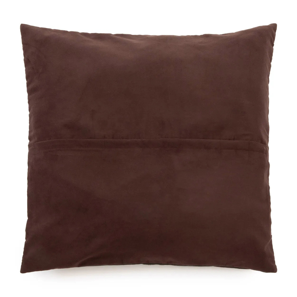 Bazar Bizar | De Four Panel Leather Kussenhoes - Chocolade - 60x60 image 3