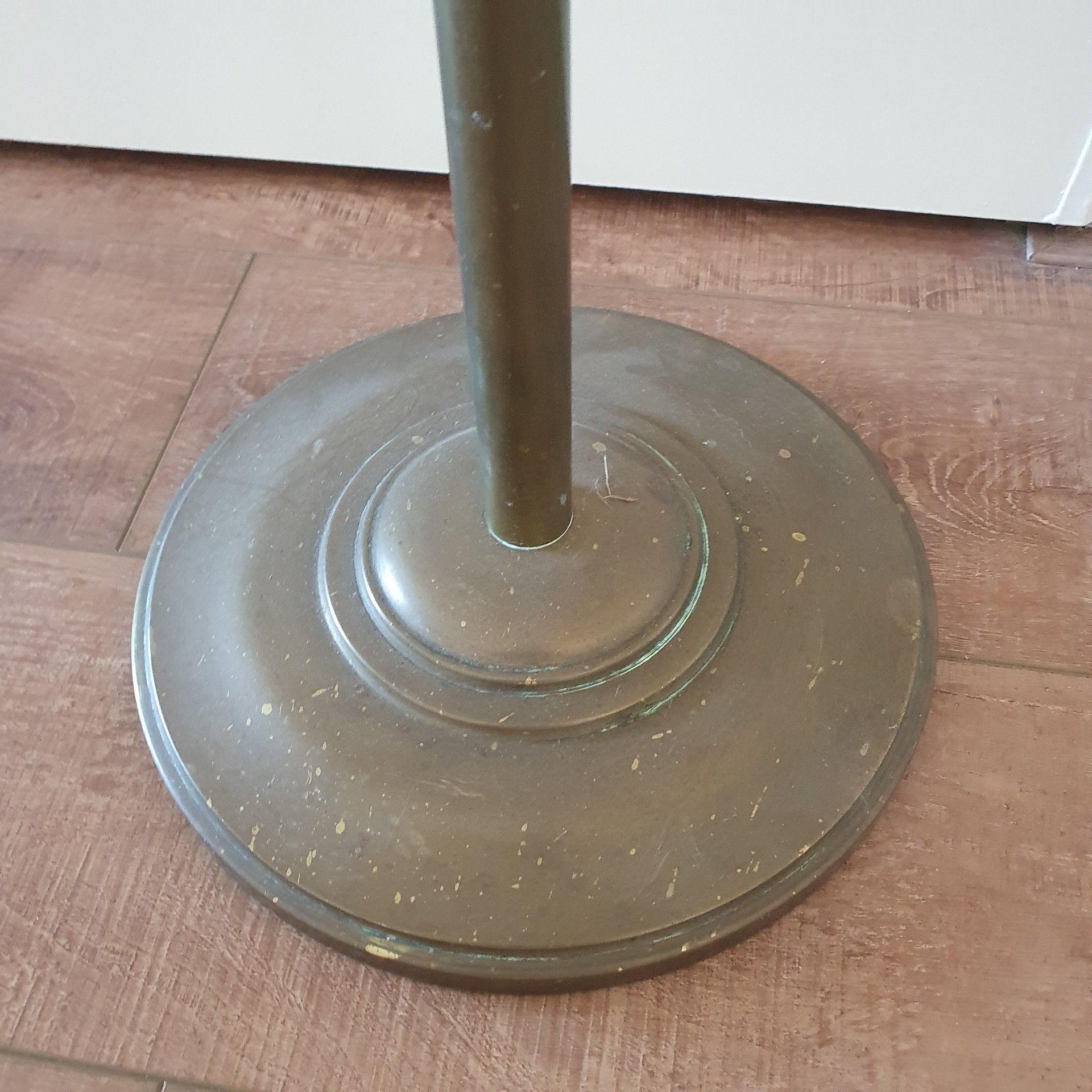 Vintage - Vloerlamp - Staande Lamp - Koper - Opaline Kap image 12