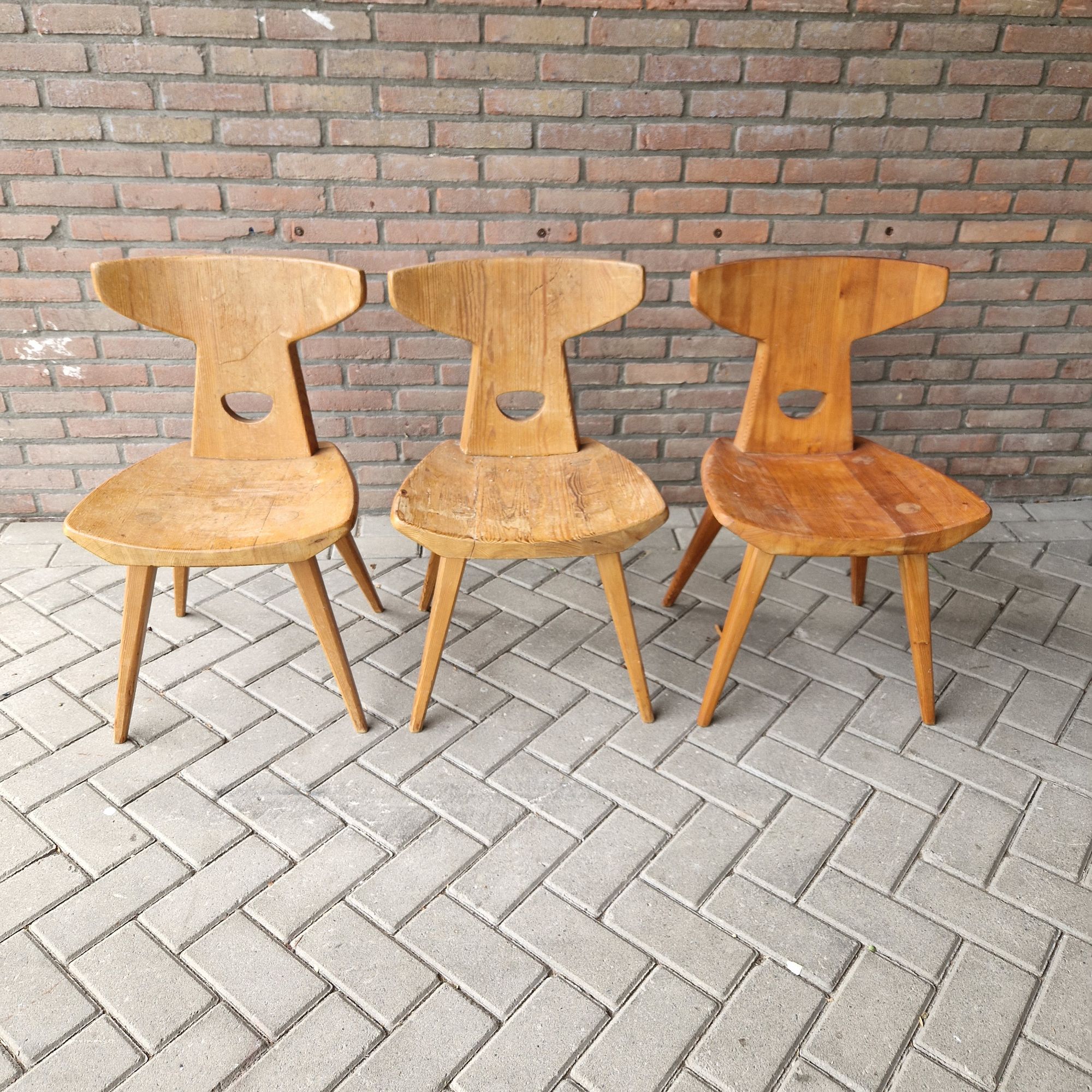 Jacob Kielland Brandt Set Van 3 Vintage Stoelen image 3