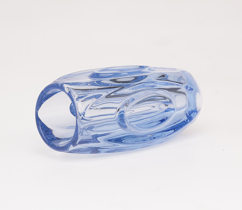 Sklo Union Bullet Vaasje Blauw, 1950s image 6