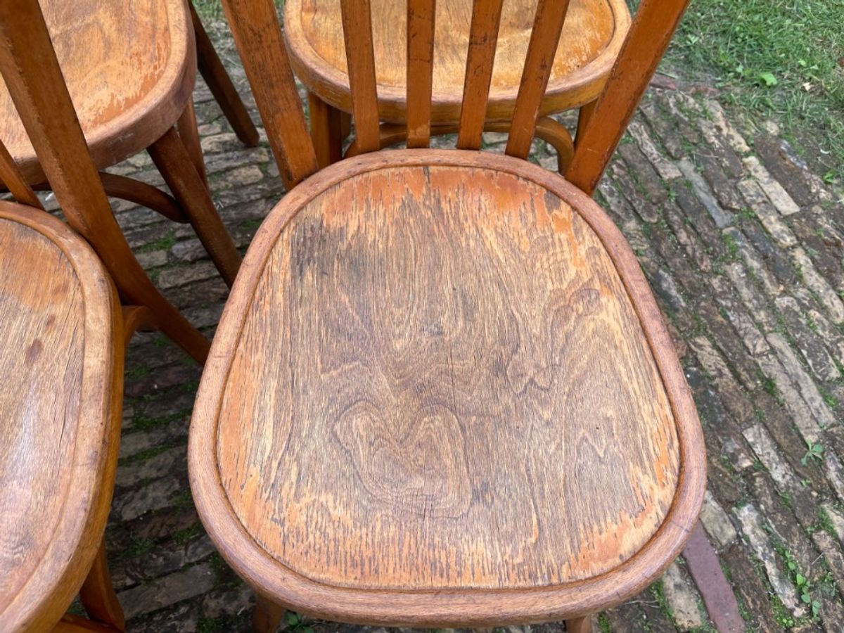 6 + 1 Baumann Bistrostoelen Keukenstoeln Café Stoelen Frans image 6