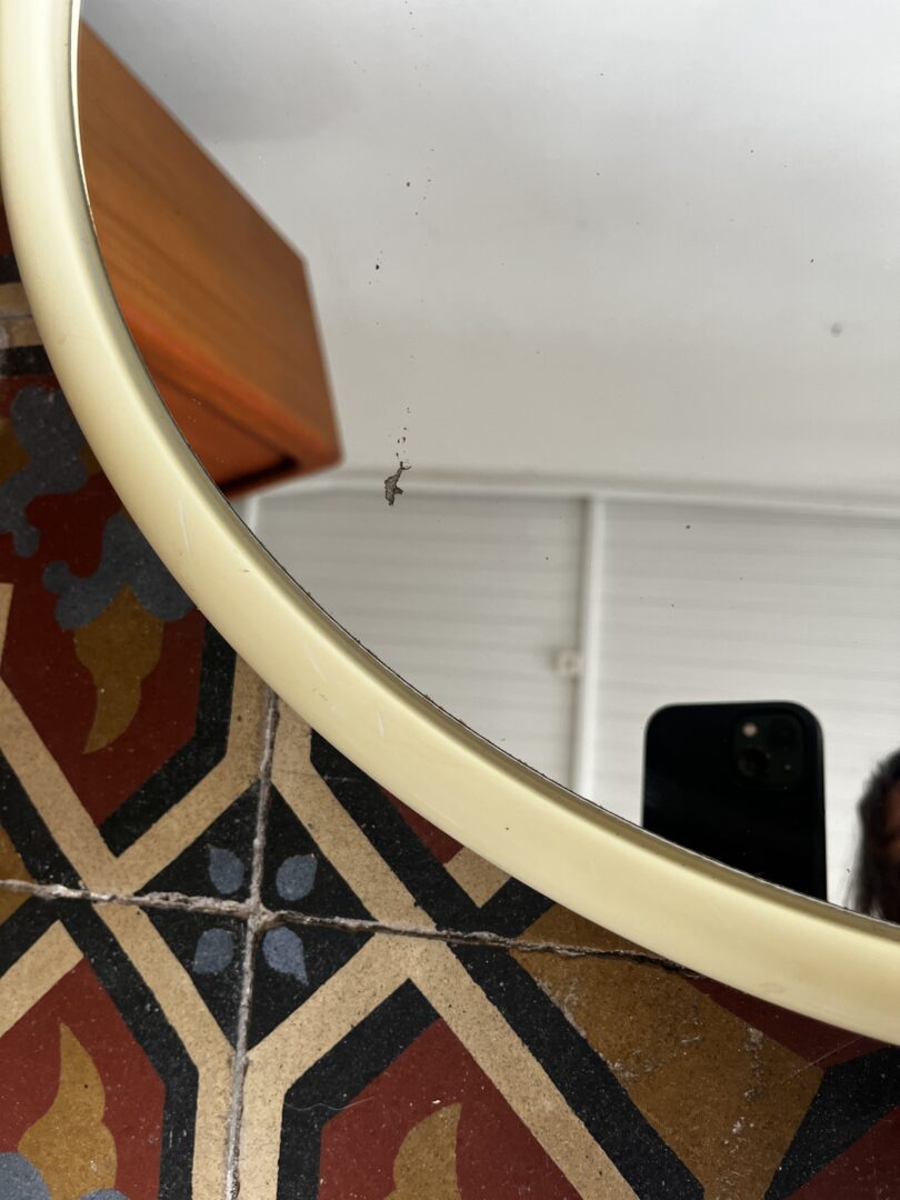 Space Age Spiegel – Crème Wit image 5