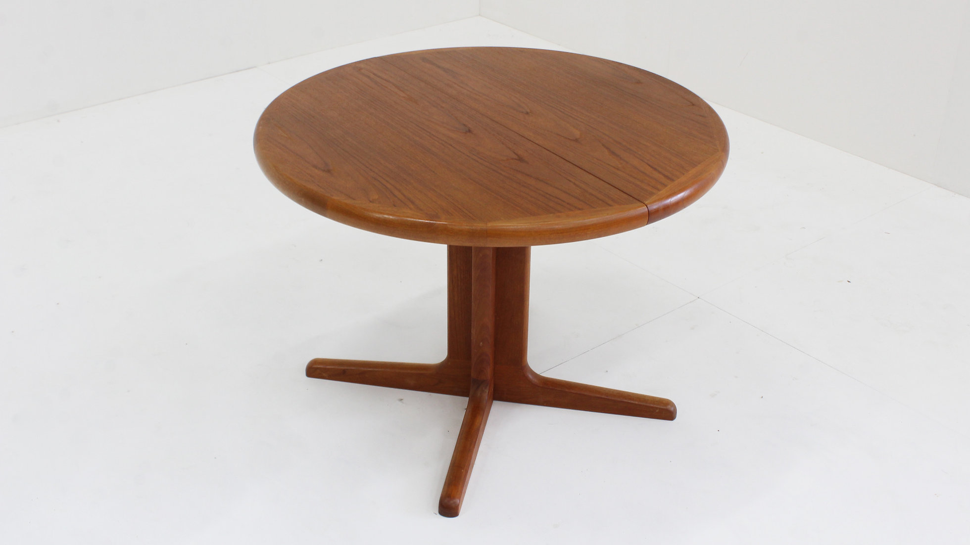 Vintage Deense Ronde Uitschuifbare Eettafel Teakhout Jaren 60 image 4