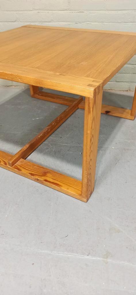 Vintage Design Grenen Salontafel, Vierkant image 10