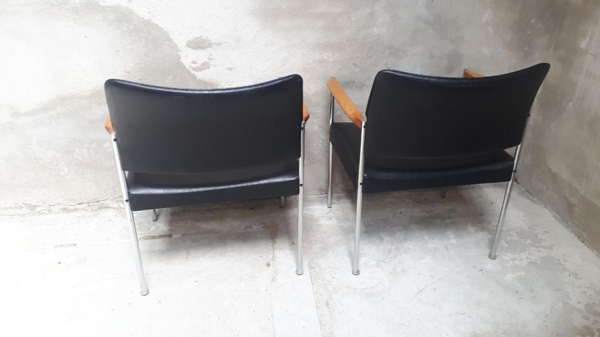 Set Van 2 Vintage Fauteuils Thereca Bauhaus Stijl Fauteuils image 11