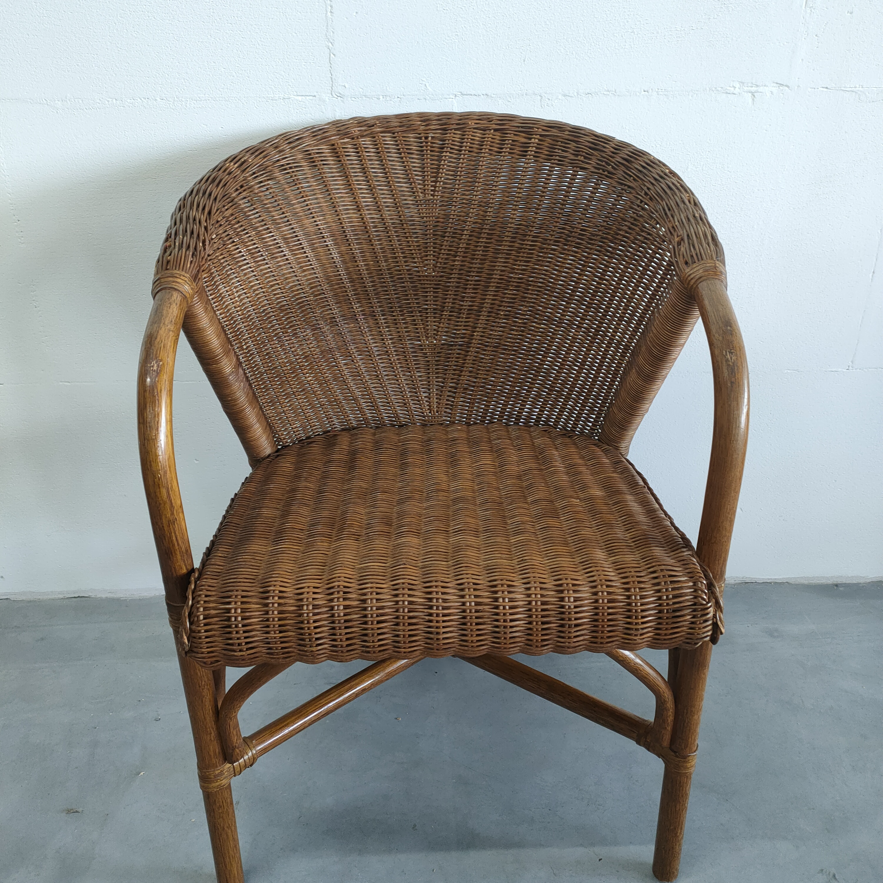 Vintage Jaren 70 Rohé Design Rotan/pitriet Fauteuil/stoel(en) image 15