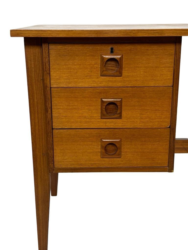 Vintage Bureau Jaren 60 Compacte Werkplek Teak Design image 6