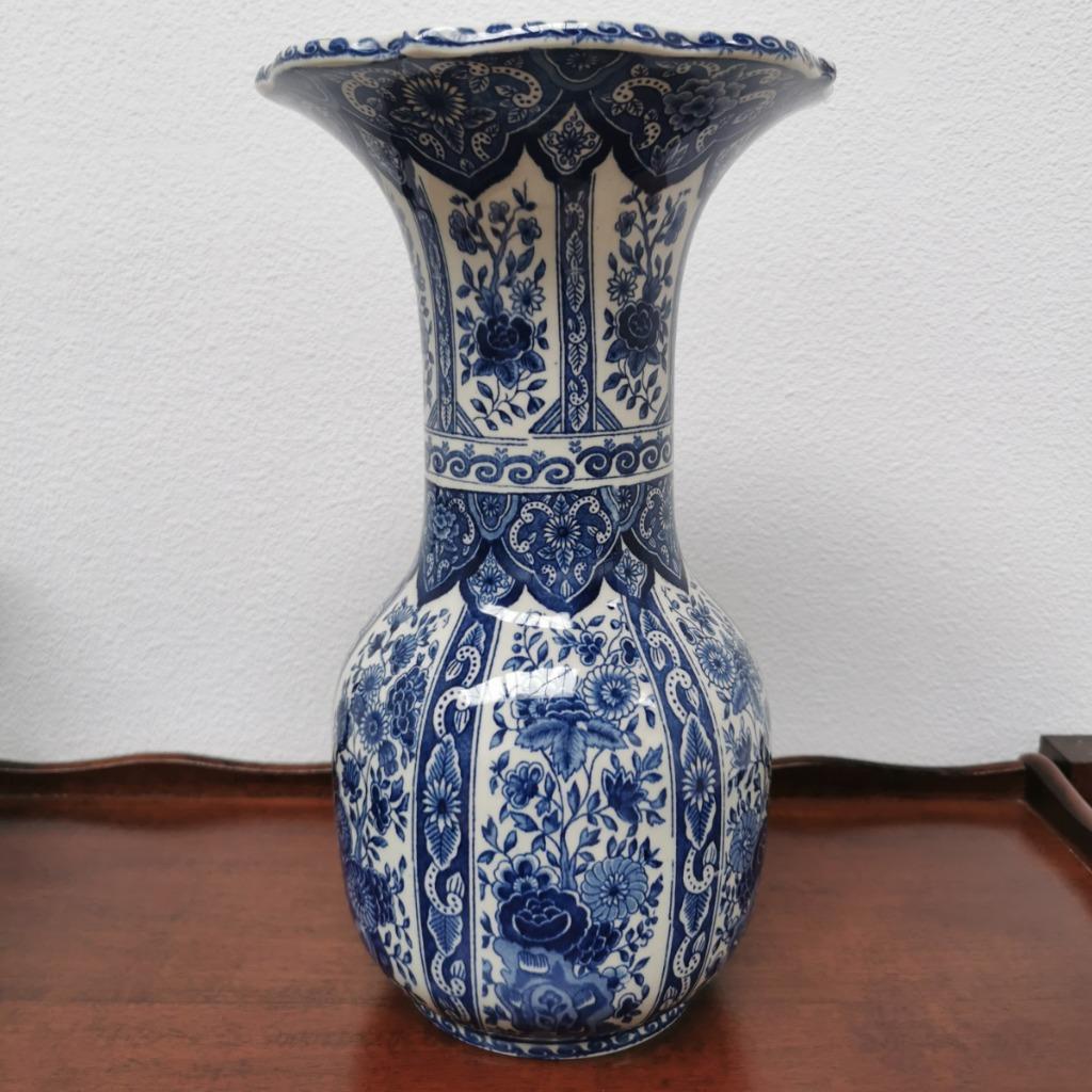 Vintage Delftsblauwe Vaas Tulpvaas Porselein image 5