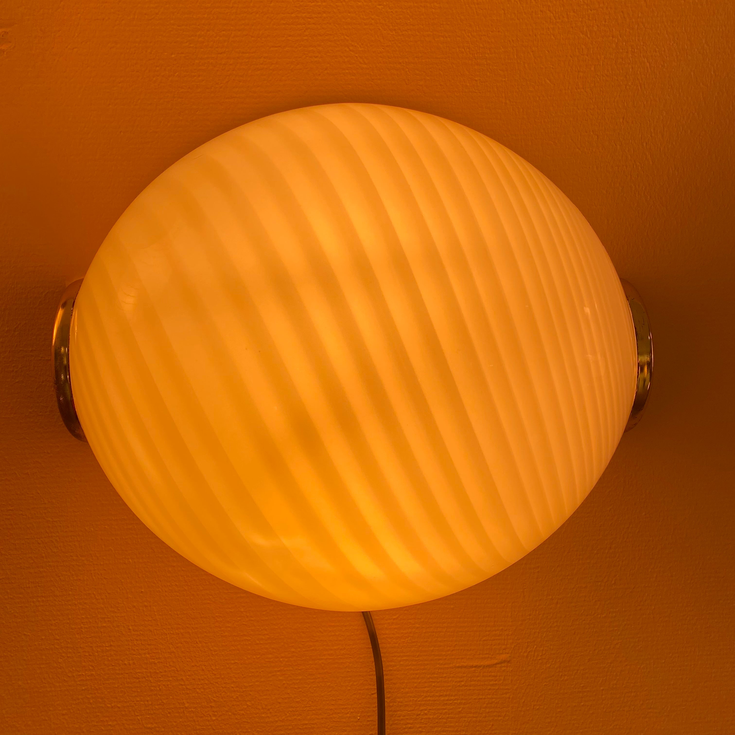 Oval Wall Or Ceiling Lamp Made Of Murano Glass image 9