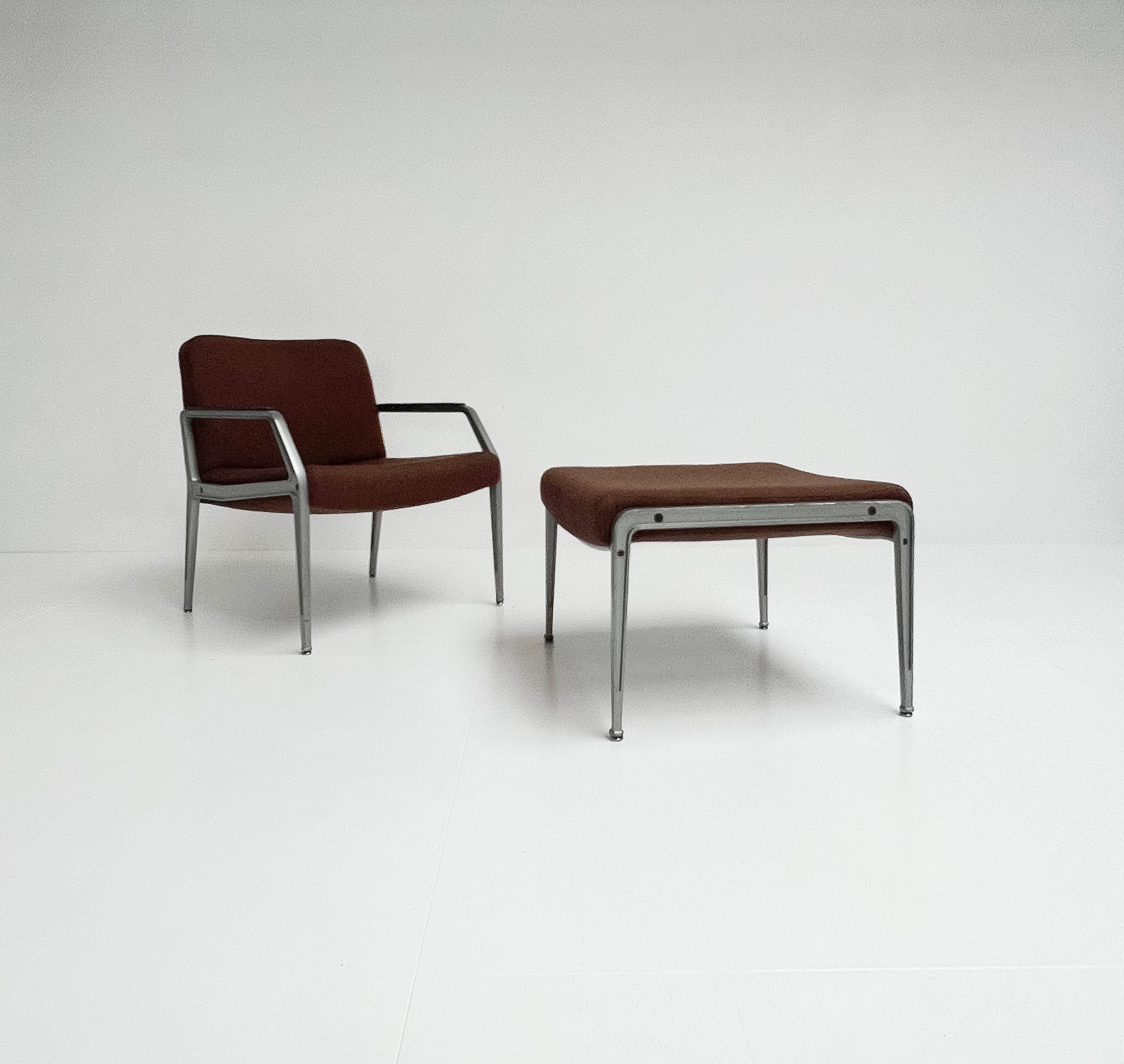 Fauteuil Met Voetenbank Toegeschreven Aan Gispen, 1960's image 2