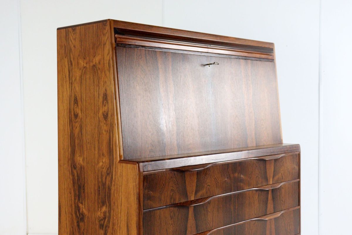 Erling Torvits Voor Klim Møbelfabrik Palissander Secretaire Bureau Kast Vintage Deens image 18