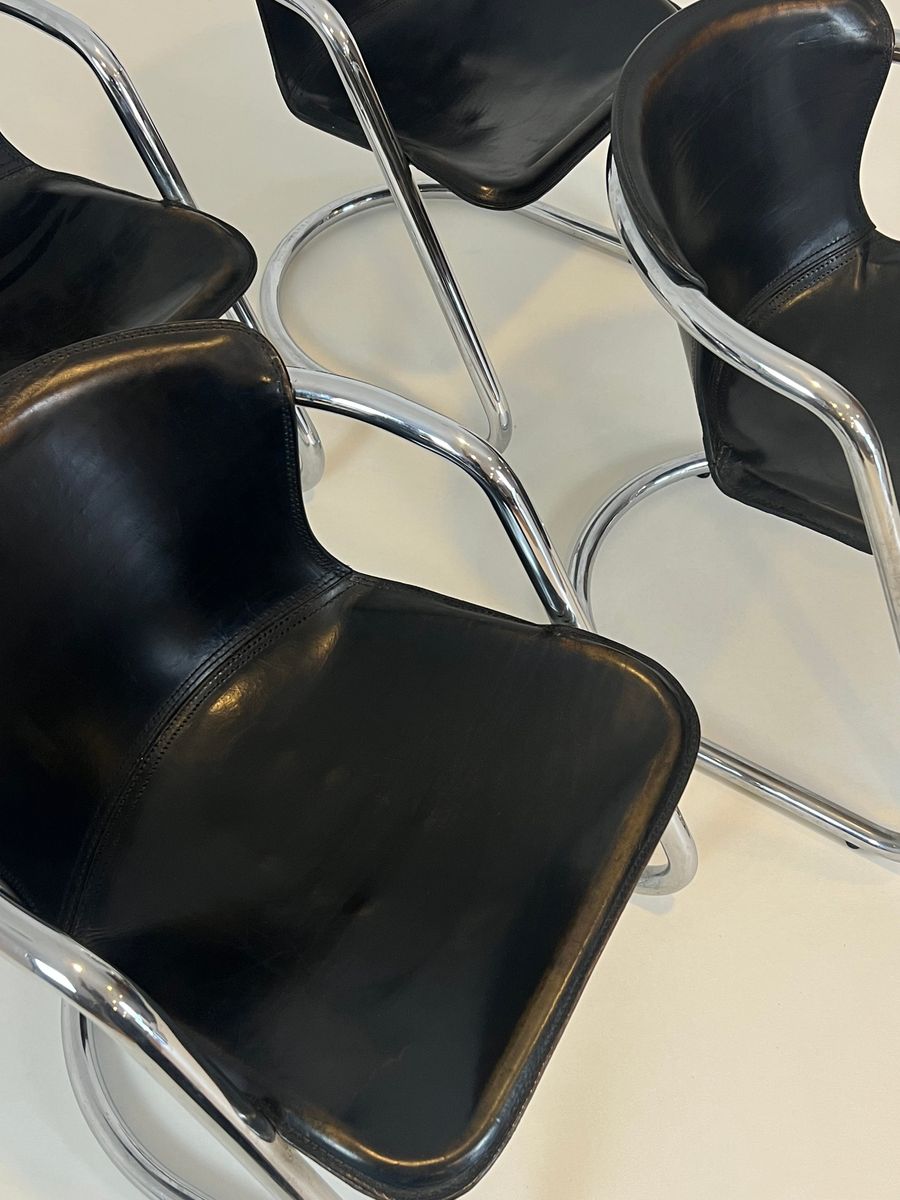 Willy Rizzo Dining Chairs – Set Of 4 1970s image 6
