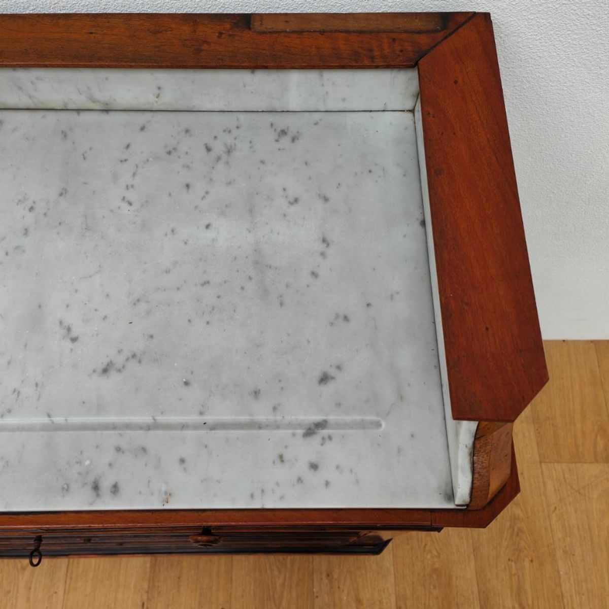 Vintage Frans Dressoir Commode Ladekast Met Marmer Blad 505 image 15