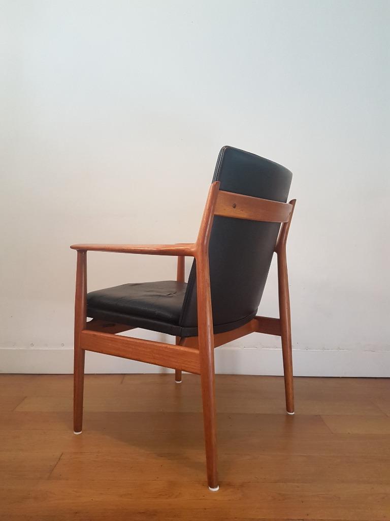 Vintage Arne Vodder 341 Fauteuil In Teak En Leer image 16