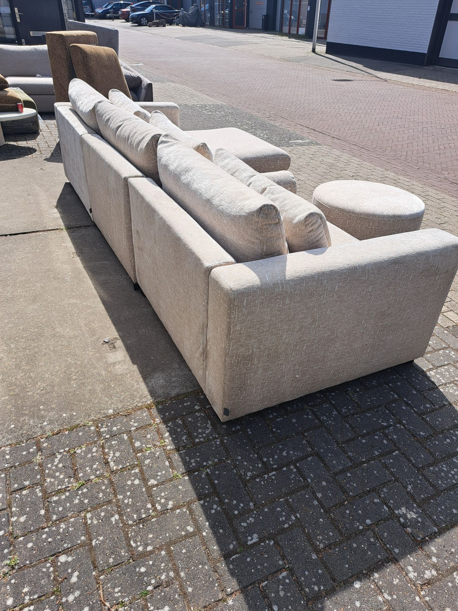 4x6 sofa – X2 Modulaire Hoekbank In Ecru Velours image 7