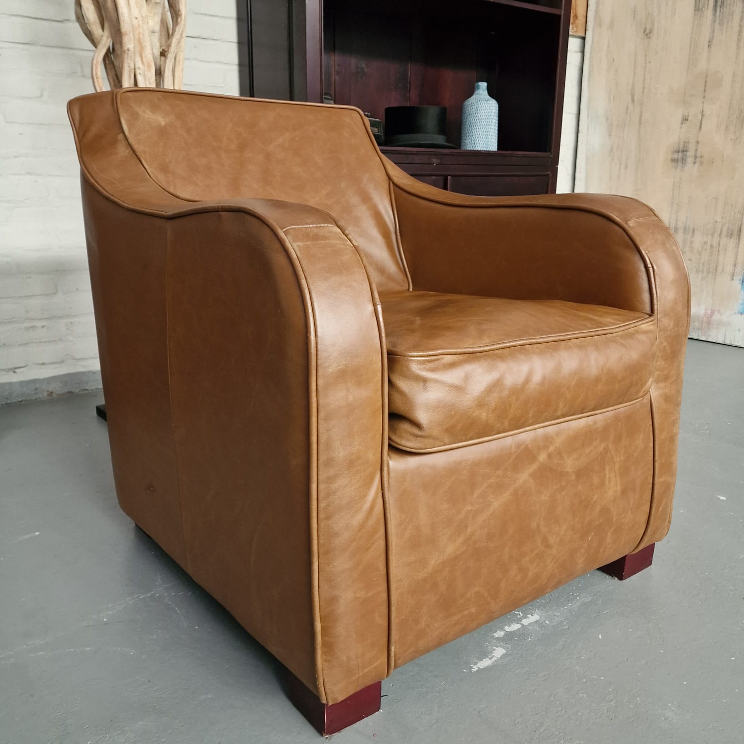 Crawley Classic Chesterfield Fauteuil – Vintage Bruin, Leer image 4