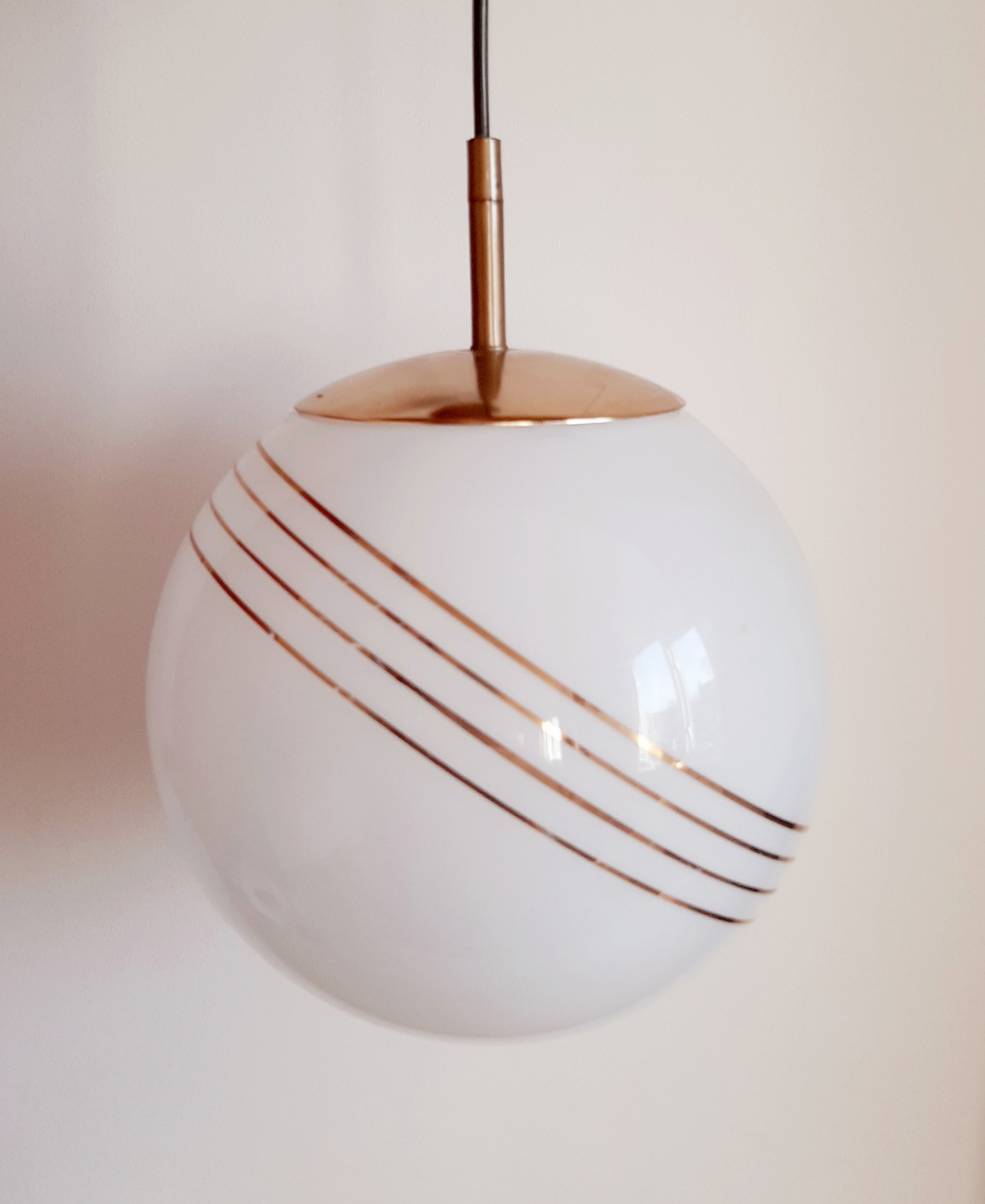 Vintage Bollamp Wit | Vintage Schoollamp | Lakro Lamp image 4