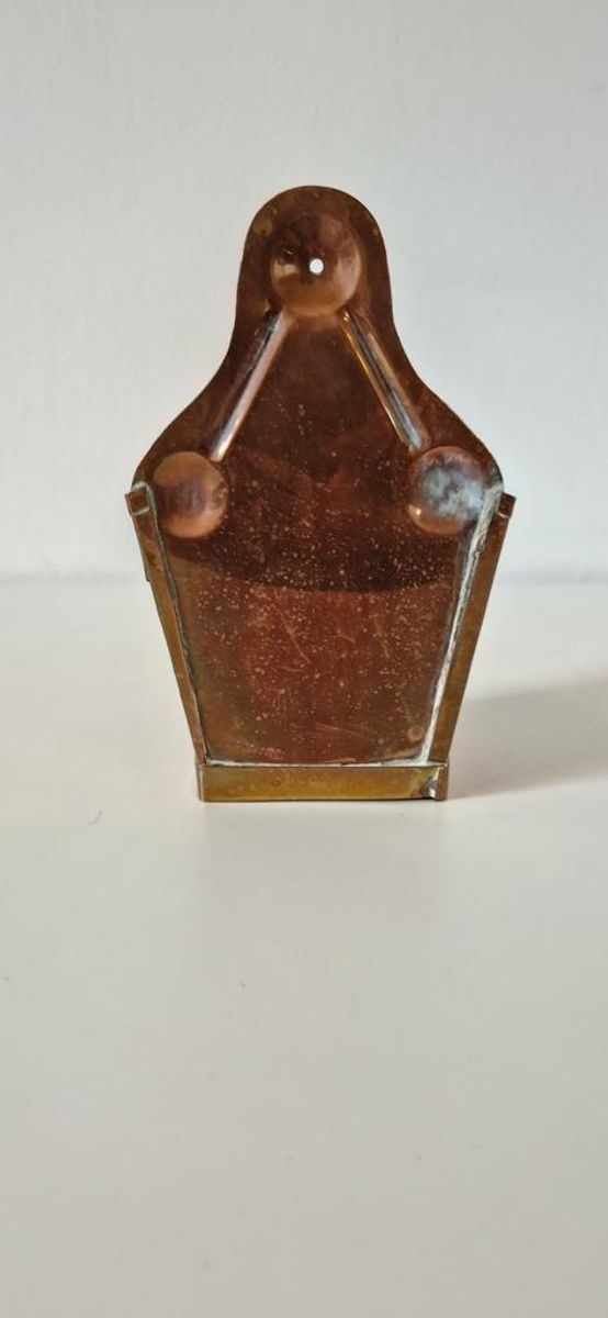 Antiek Koperen Hangpotje Wasknijperbak? Zout Pot ? image 3