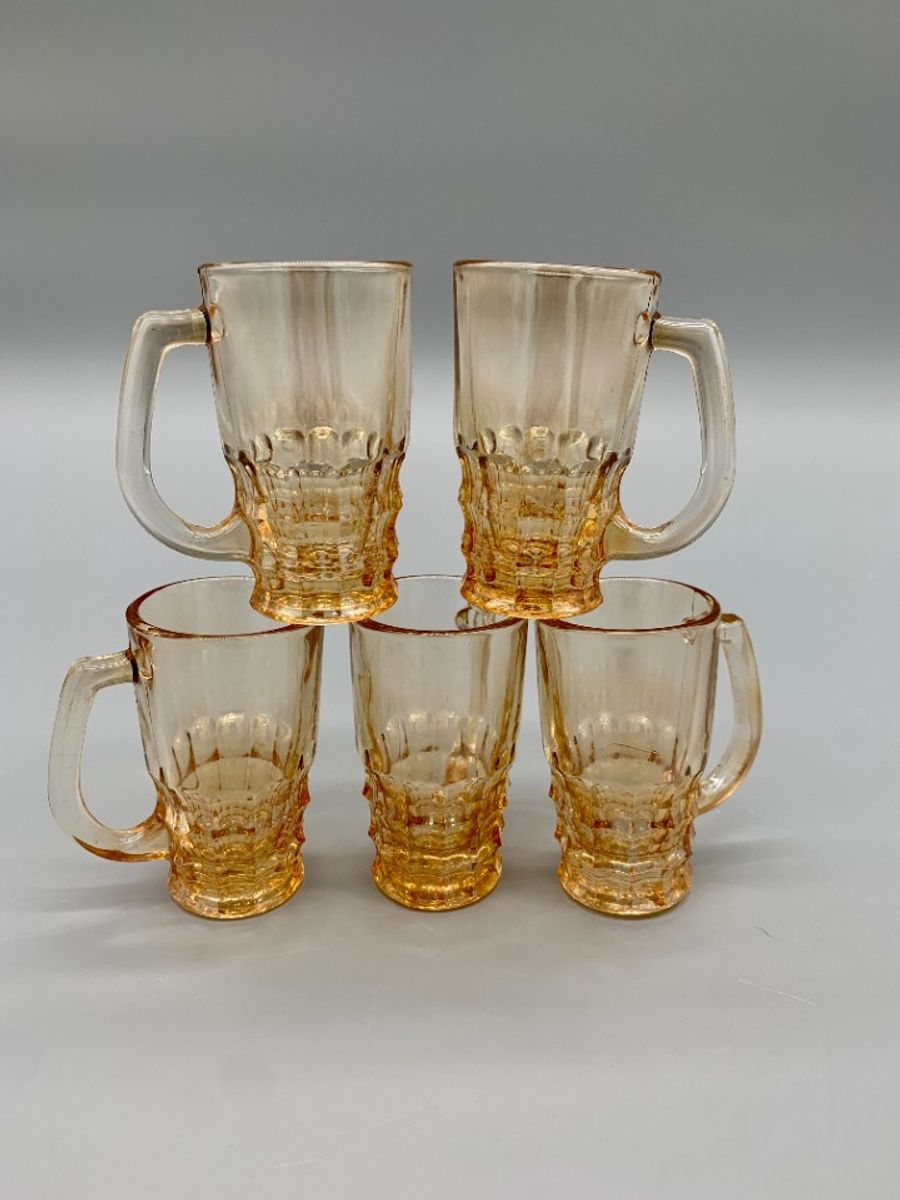 Set Vintage Shotglaasjes Ombre Oranje 5 Stuks image 2