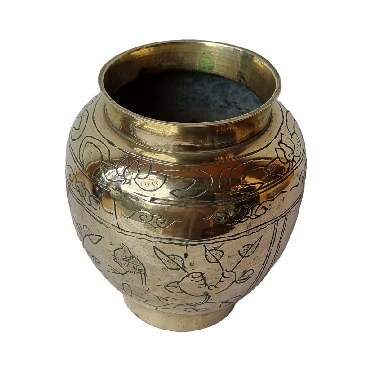 Mid Century Chinees Messing Vaas image 2