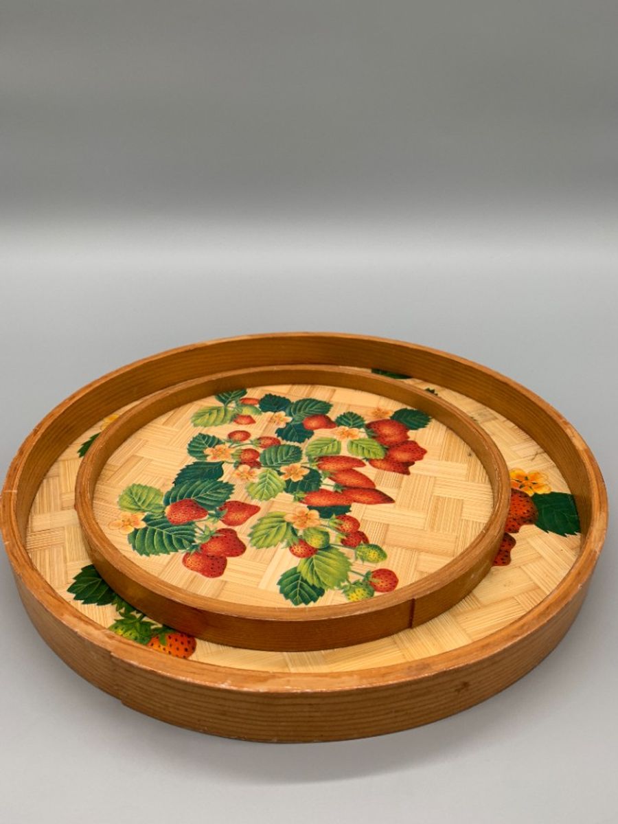 Vintage Set Dienbladen Bamboe Strawberry image 9