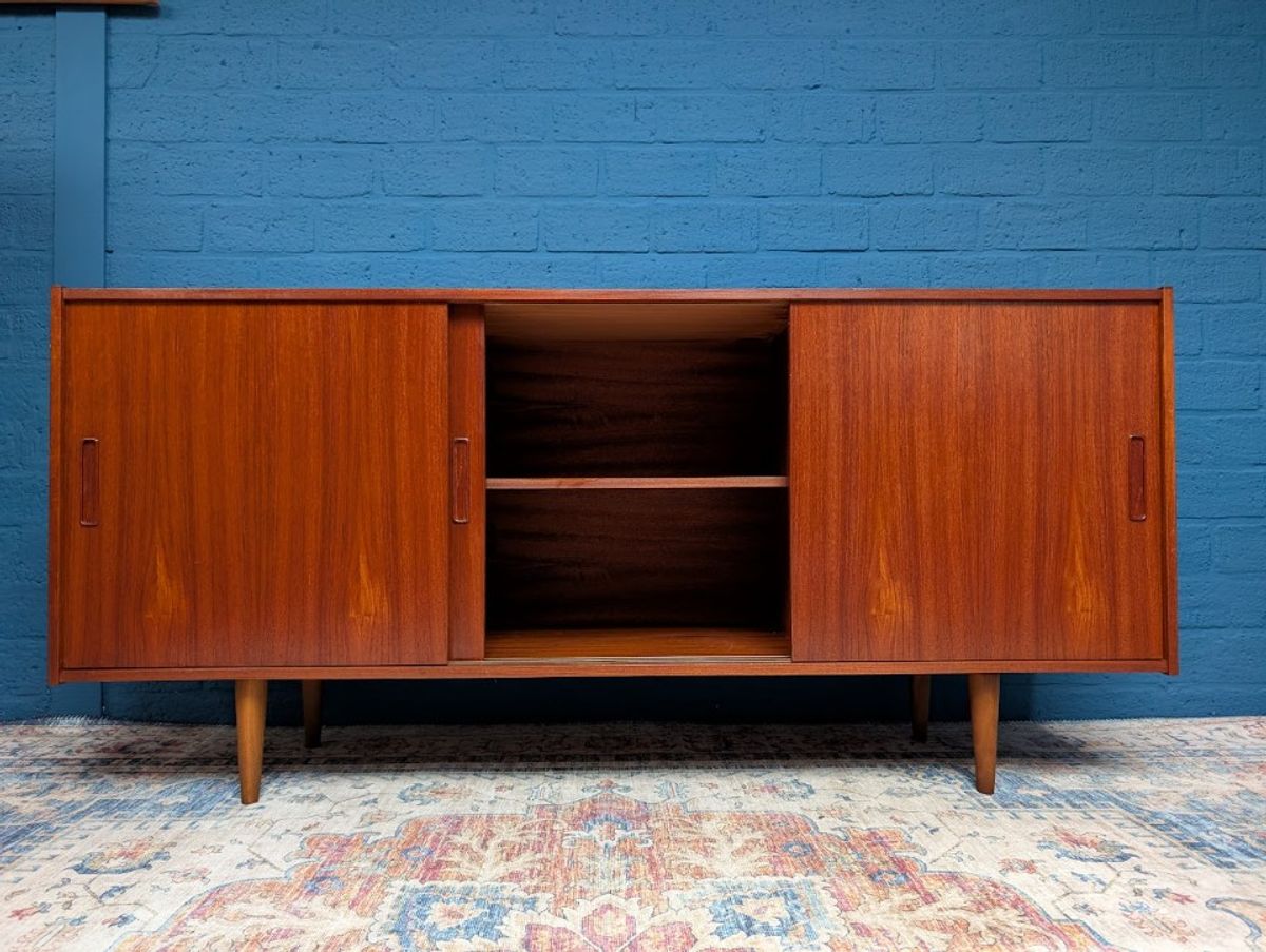 Vintage Lowboard Uit De Jaren 60, Deens Midcentury Dressoir image 10