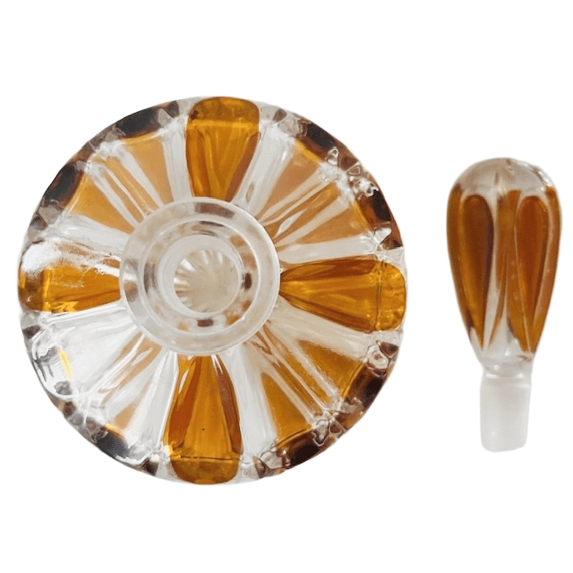 Artdeco Stijl Parfumfles Persglas Amber Transparant 1950’s image 7