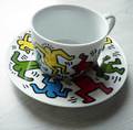 Keith Haring Servies: 2 Platte Borden, 2 Koffiekop En Schotel, 1 Espresso Kopje En Schotel image 12