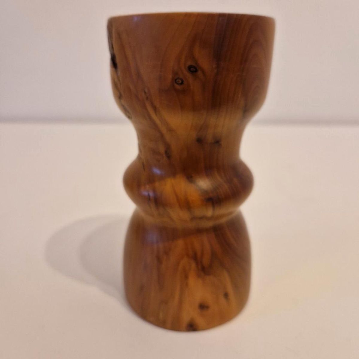 Vintage Walnoothout Kandelaar Waxinelicht Houder image 7