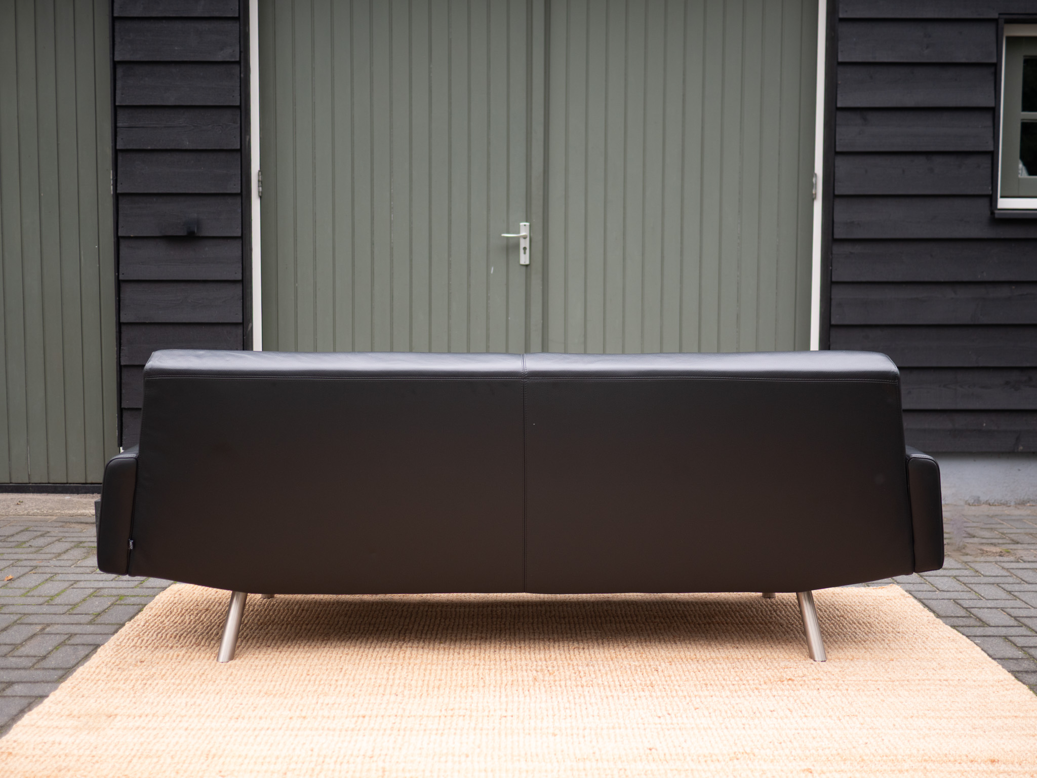 Havee Cloak Sky | Zwart Leren 2-zits Design Bank image 9