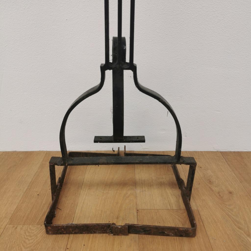 Zeer Groot Antiek Smeedijzeren Kruis Crucifix Religieus image 10