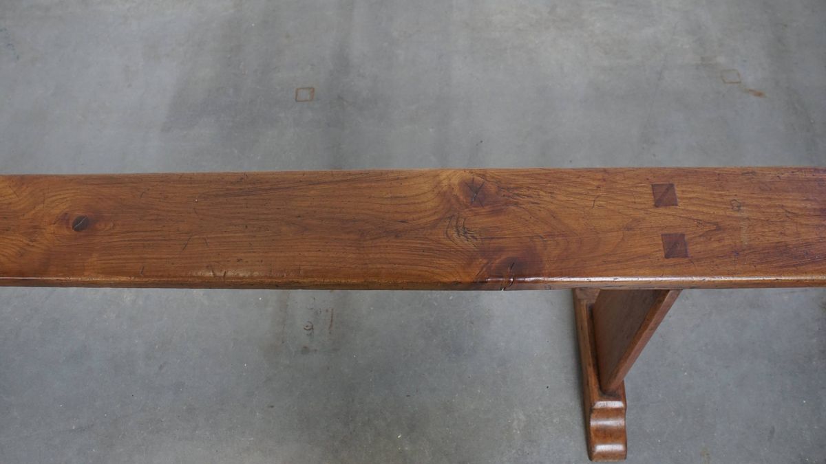 Stijlvolle Antieke Halbank/ Bank Voor Aan De Eettafel Met Een Tijdloze Uitstraling image 7