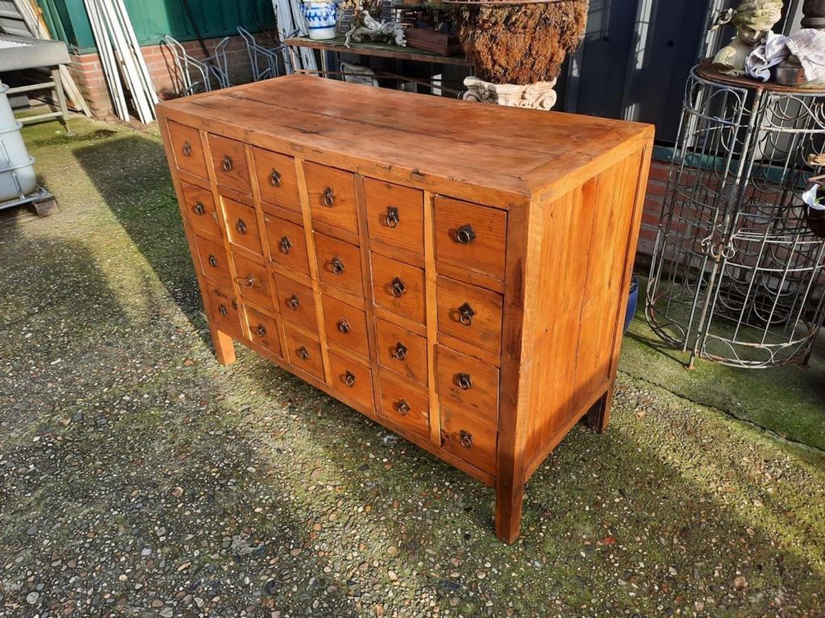 Oude Chinese Ladenkast / Apothekerskast image 3