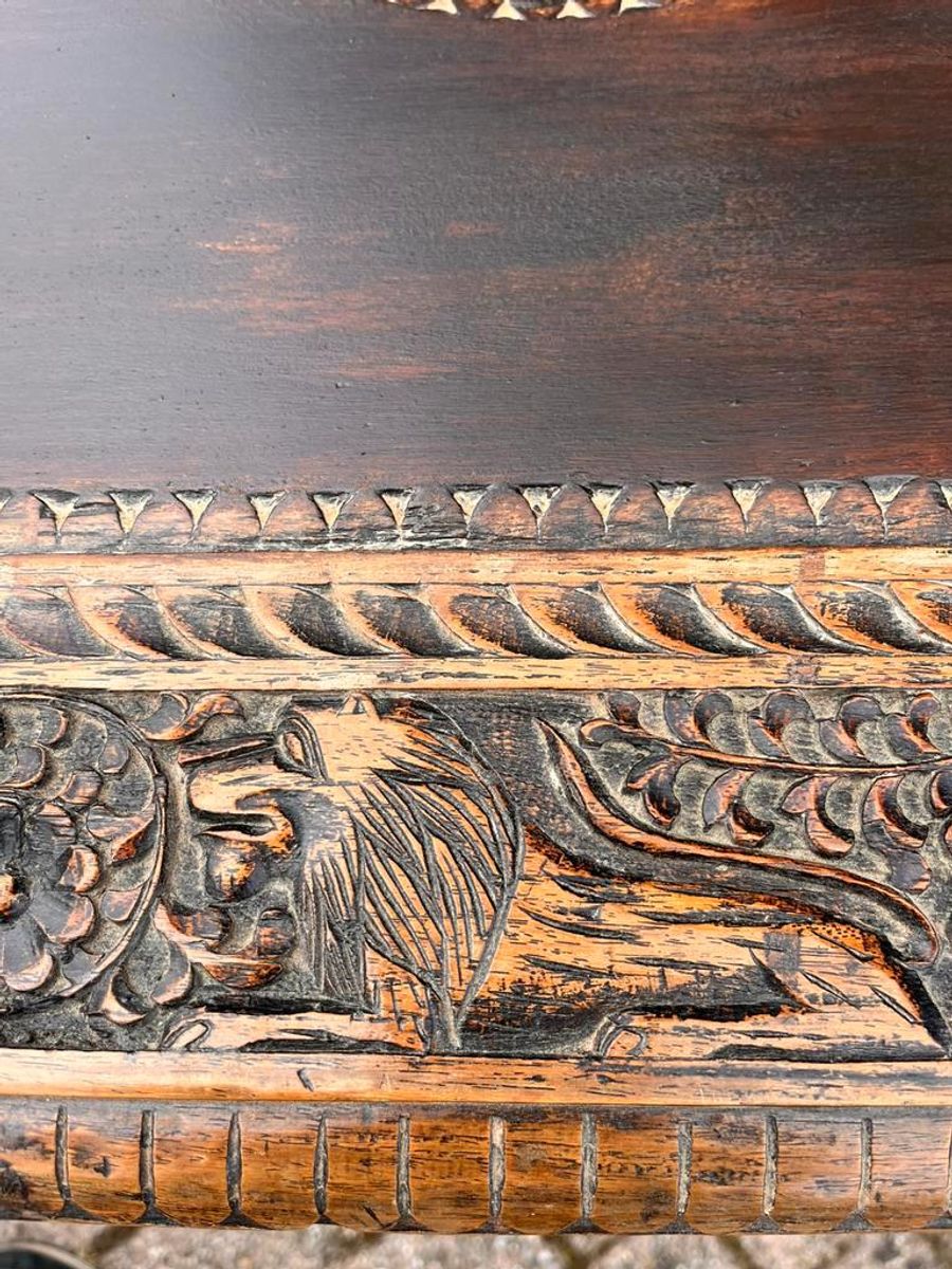 Summer Sale! Antieke Anglo Indian Olifant Tafel Vintage image 6