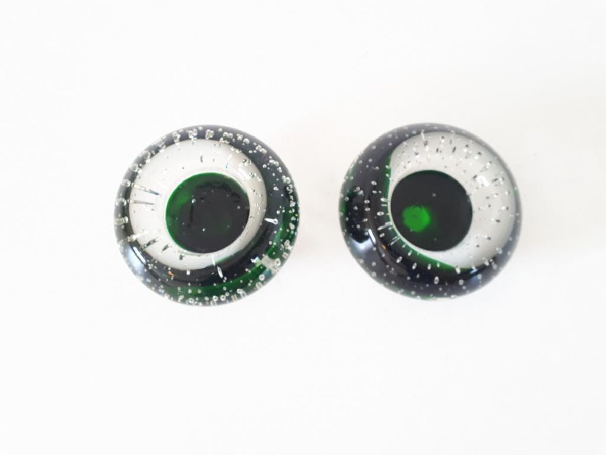 * 2 Murano Kandelaars Spijkerglas Waxine Houders | Kerst image 3